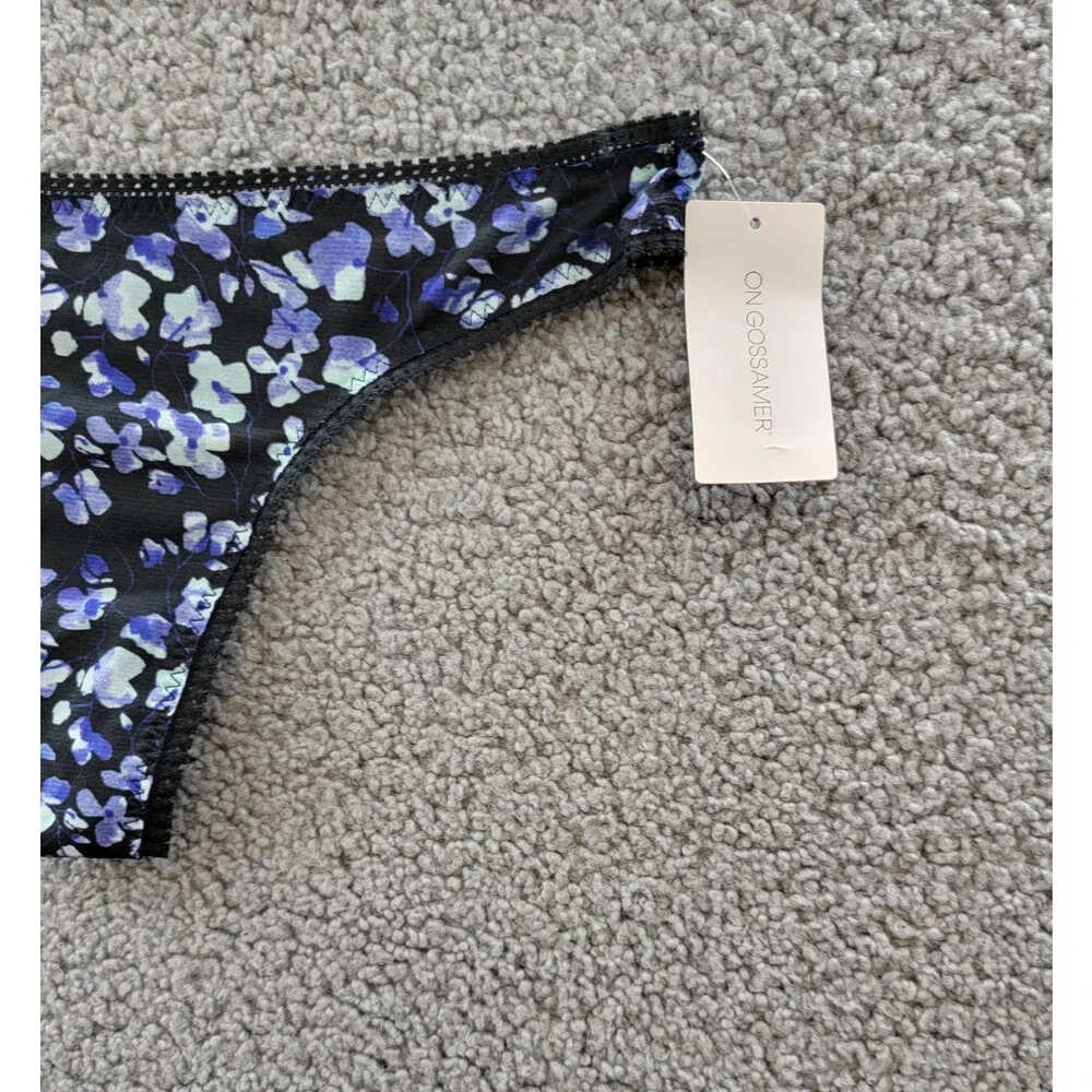 On Gossamer Mesh Printed Hipster Thong Women's M/L Evening Blossom Pull On